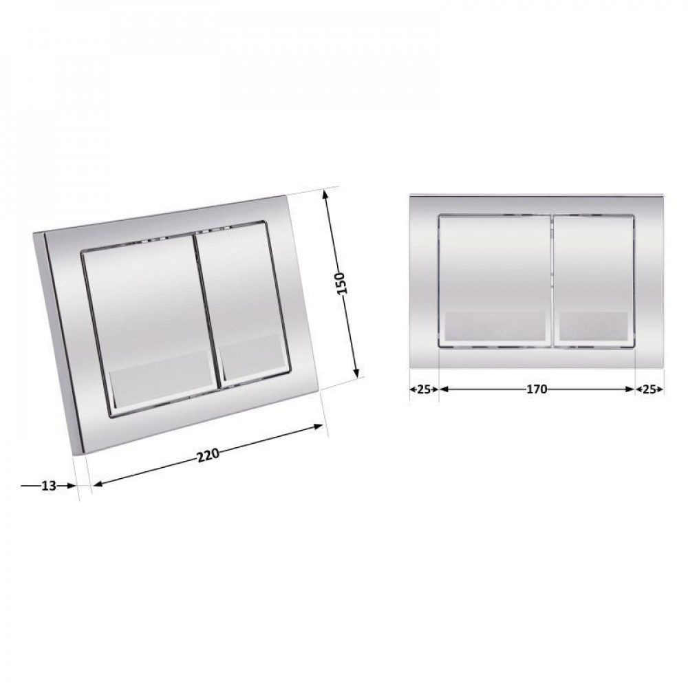 Панель змиву для унітаза Qtap Nest QT0111M06028CRM SD00038773