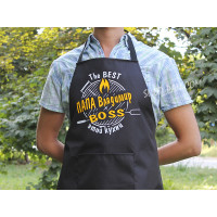 Фартук с вашим принтом "ПАПА BOSS ЦЕЙ КУХНИ"