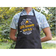Фартух з вашим принтом "ПАПА BOSS ЦЕЙ КУХНІ"