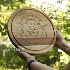 Кухонна дошка з гравіруванням лев