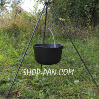 Казан чугунный Походный 12 л с треногой на разборных ножка