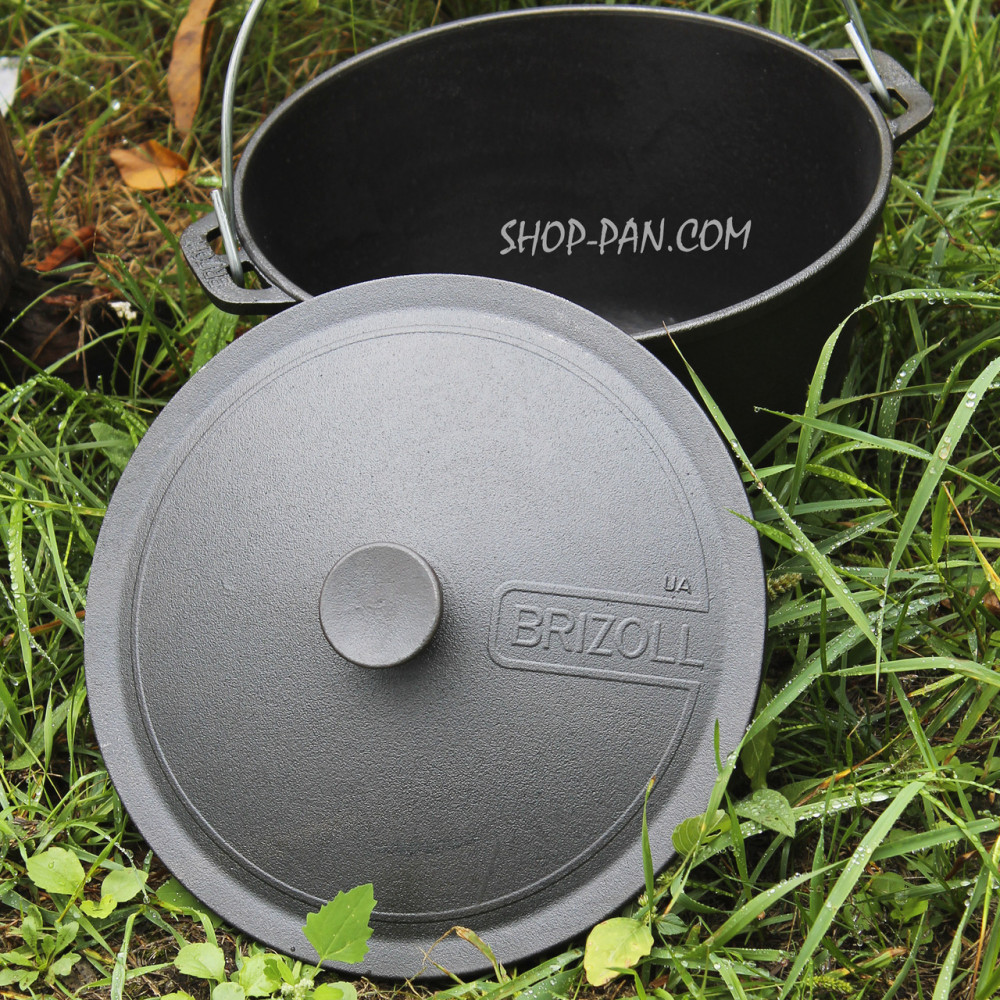 Казан чугунный Походный 12 л с треногой на разборных ножка 2425822817