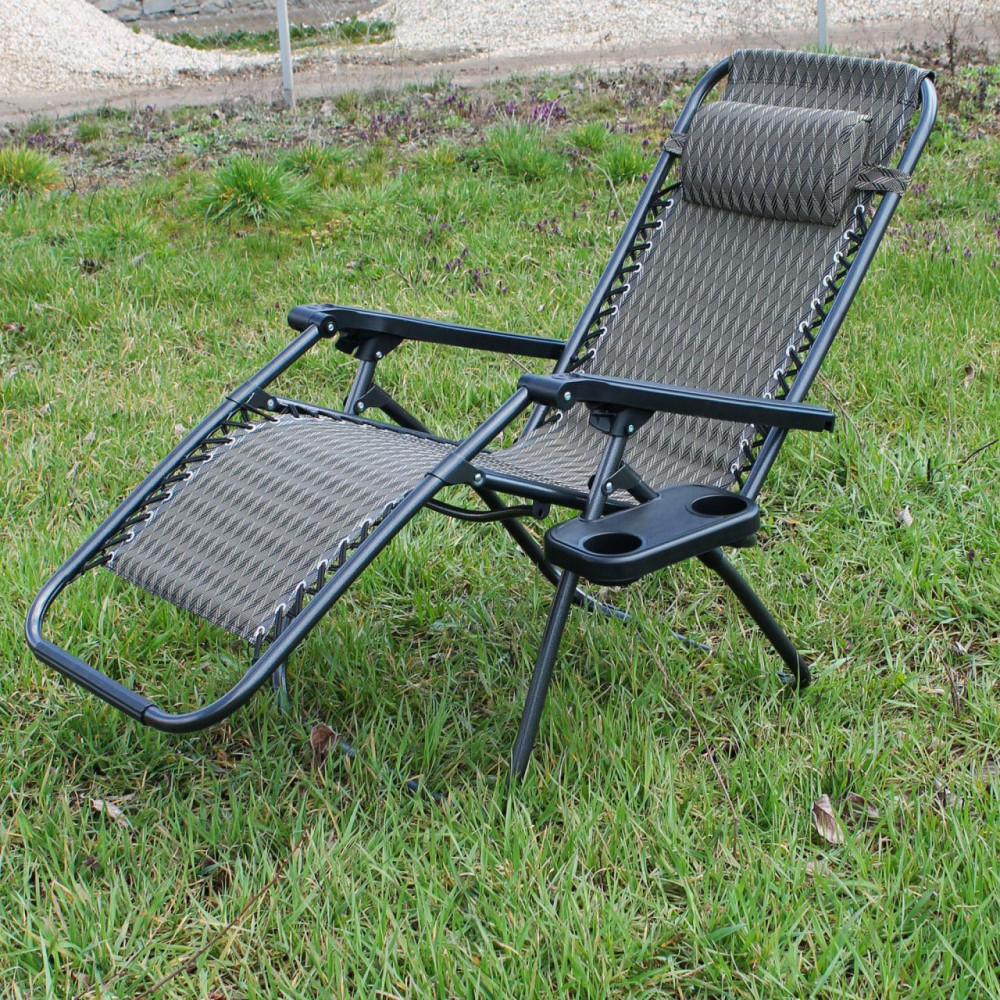 Крісло шезлонг + підставка під стакани 2425829588