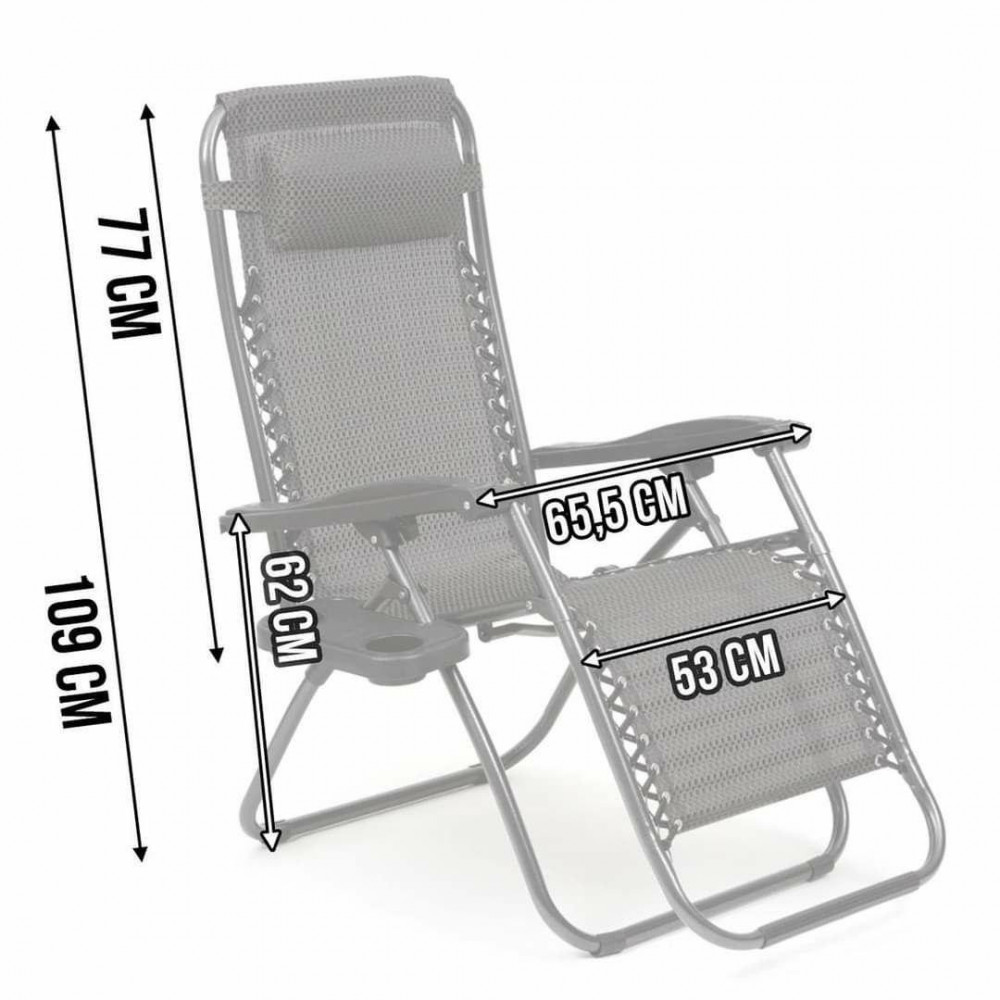 Крісло шезлонг + підставка під стакани 2425829588