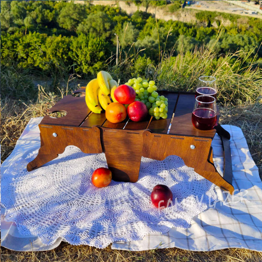 Стіл-трансформер, Дерев'яний столик-кошик 2425823549