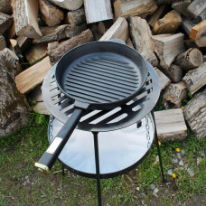 Чавунна сковорода гриль 28 см