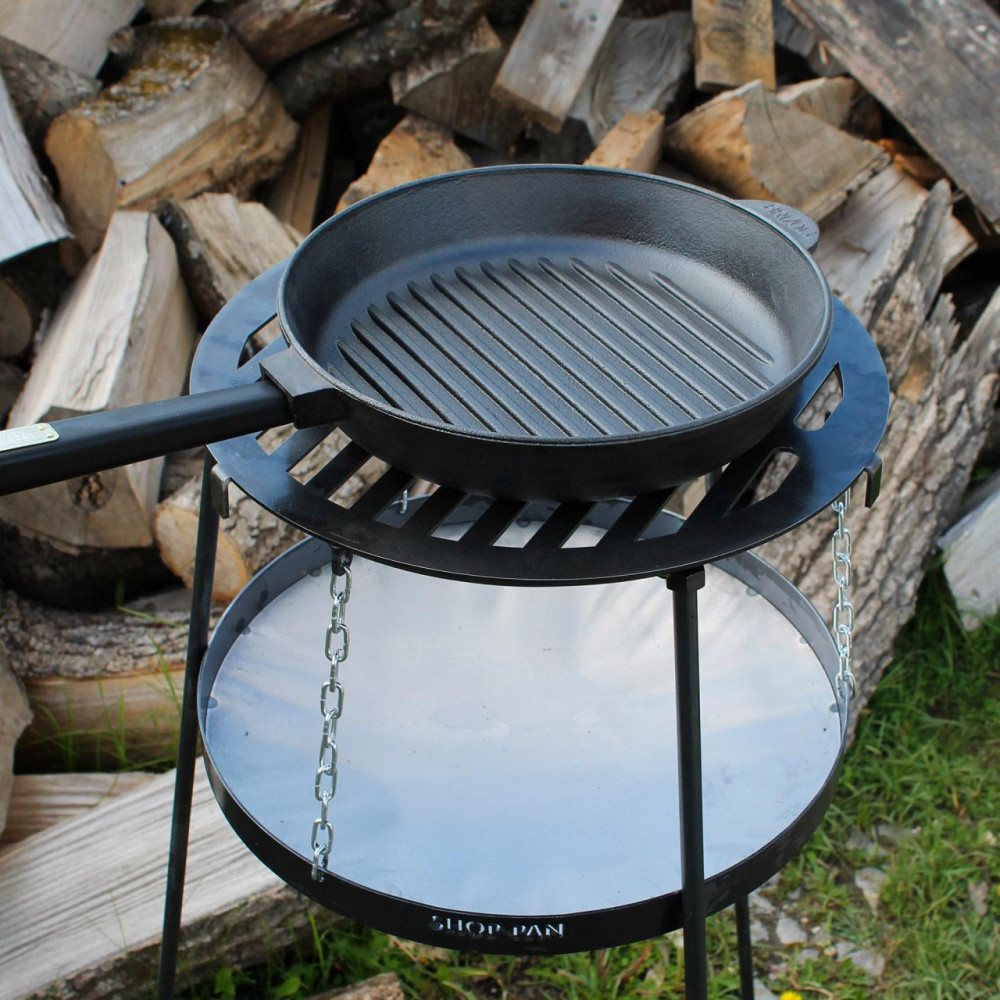 Чавунна сковорода гриль 28 см 2425825730