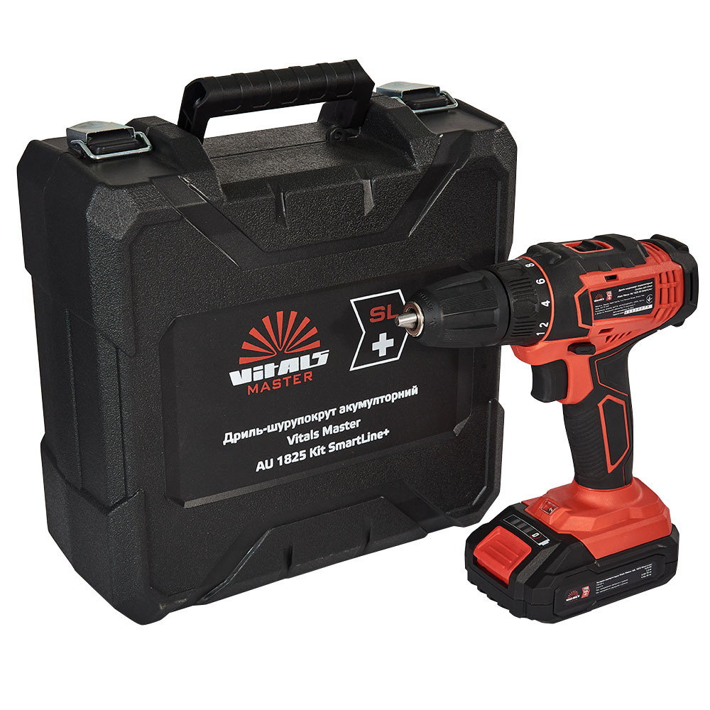 Дриль-шурупокрут акумуляторний Vitals Master AU 1825 Kit SmartLine+ 000184442