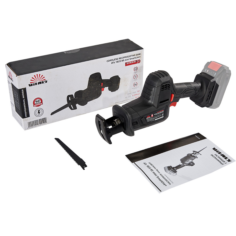 Пила шабельна акумуляторна Vitals Professional ATz 1825 BS mini SmartLine+ 000184454