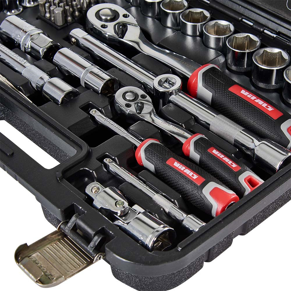 Набір головок торцевих 1/4″ та 1/2″ 73 предмети Vitals Master 000186166