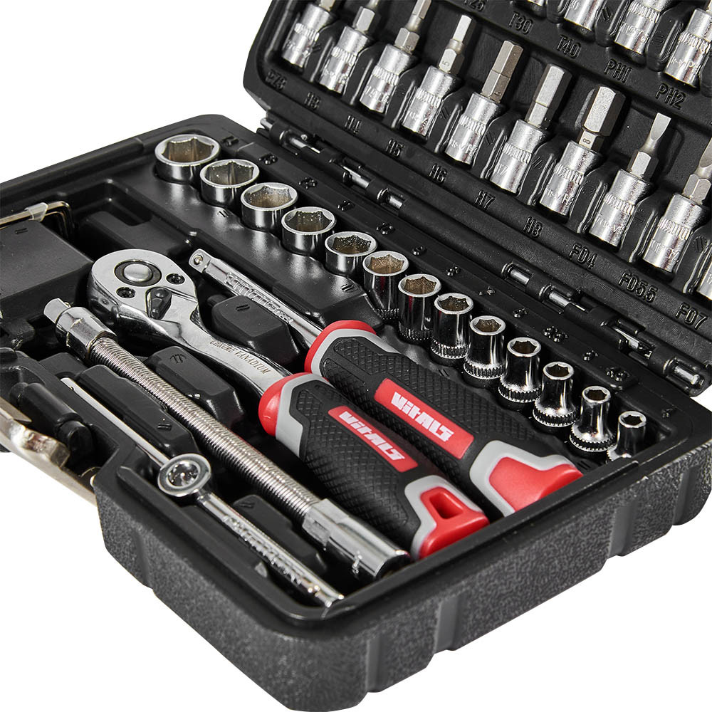 Набір головок торцевих з тріскачкою 1/4″ 46 предметів Vitals Master 000186167