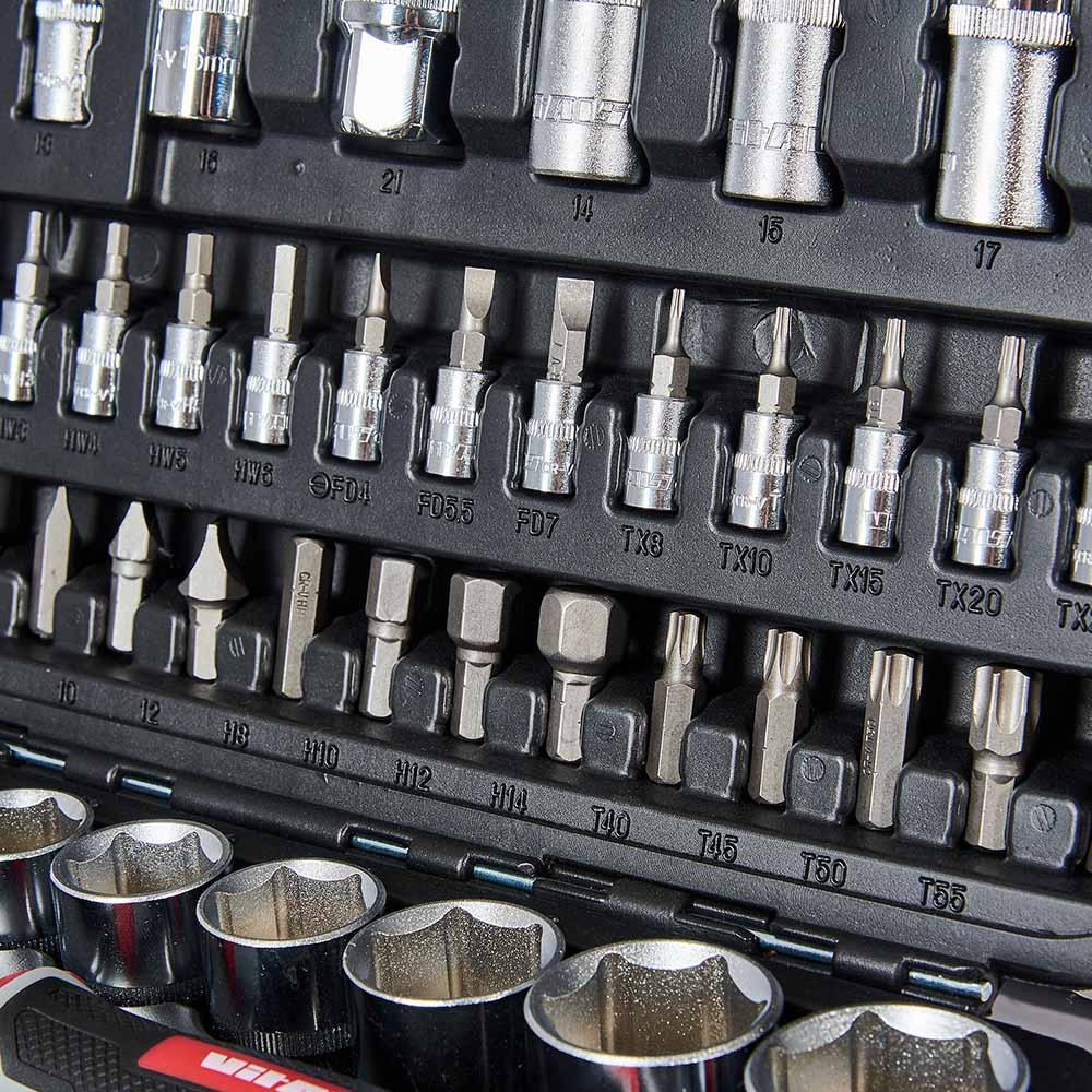 Набір головок торцевих 1/4″ та 1/2″ 94 предмети Vitals Master 000186168