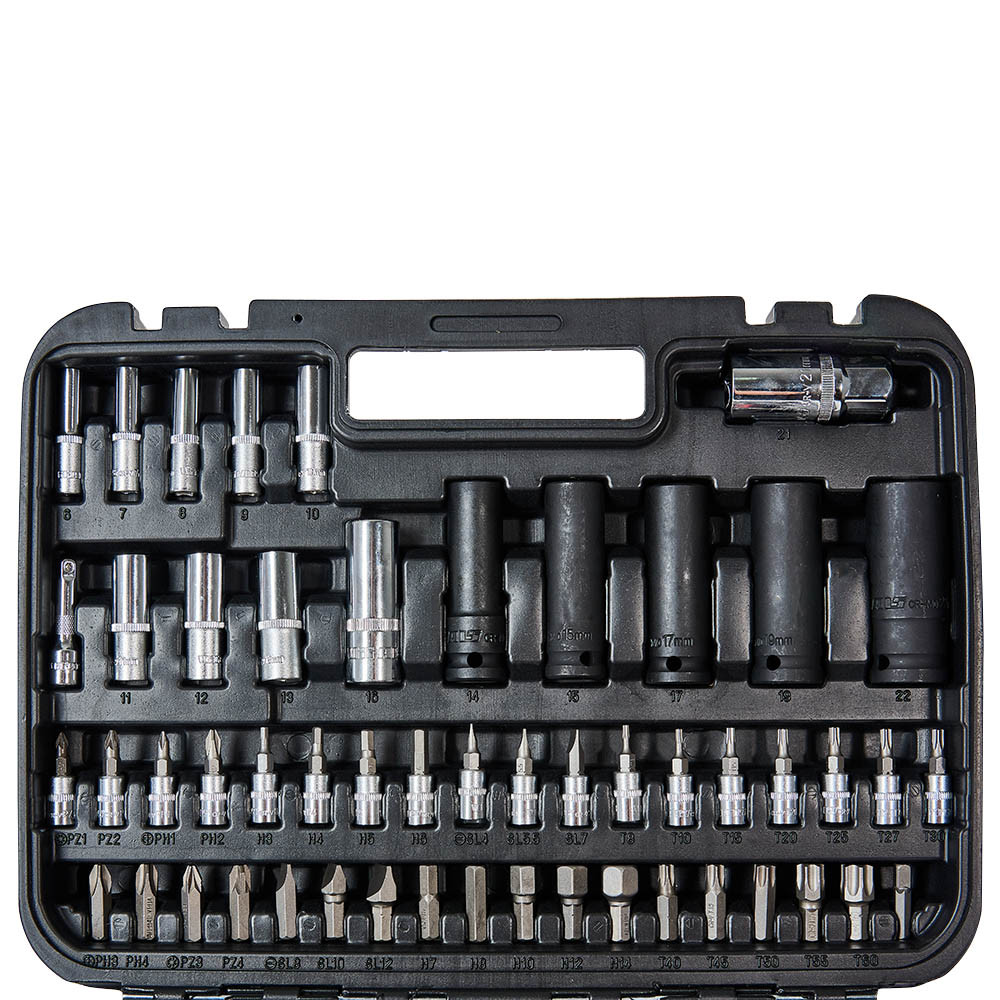 Набір головок торцевих 1/4″ та 1/2″ 111 предметів Vitals Master Impact + Superlock 000186169