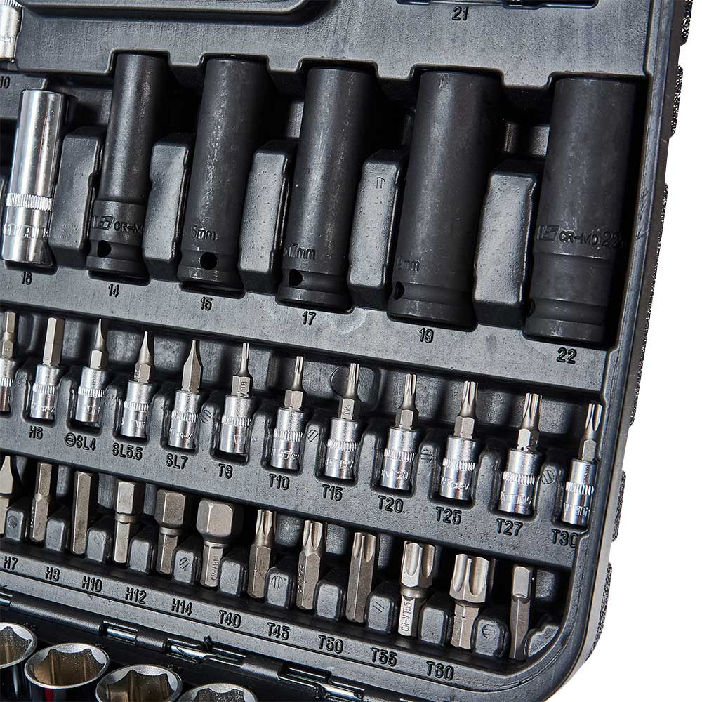 Набір головок торцевих 1/4″ та 1/2″ 111 предметів Vitals Master Impact + Superlock 000186169