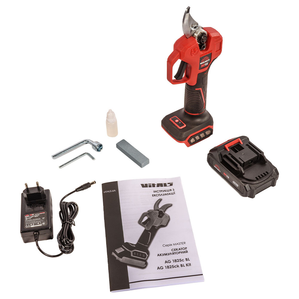 Секатор акумуляторний Vitals Master AG 1825ck BL Kit 000235297