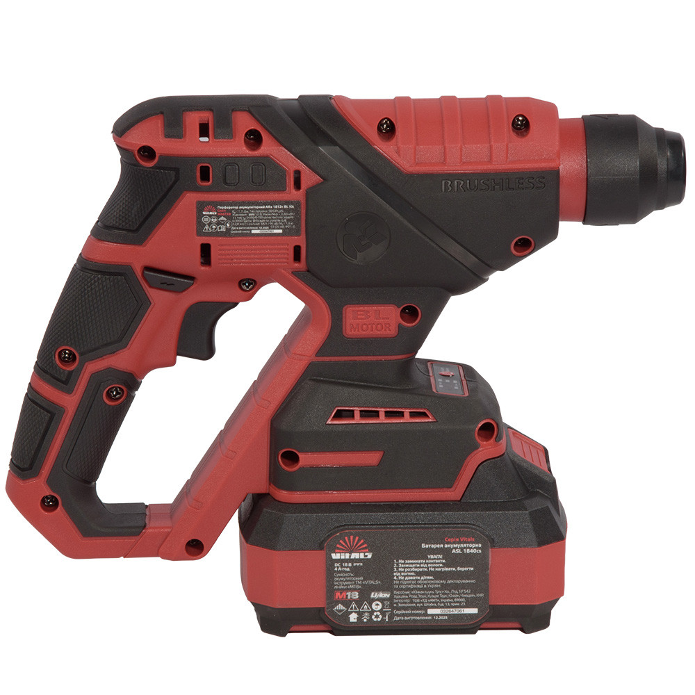 Перфоратор акумуляторний Vitals Master ARa 1812c BL Kit 000243622