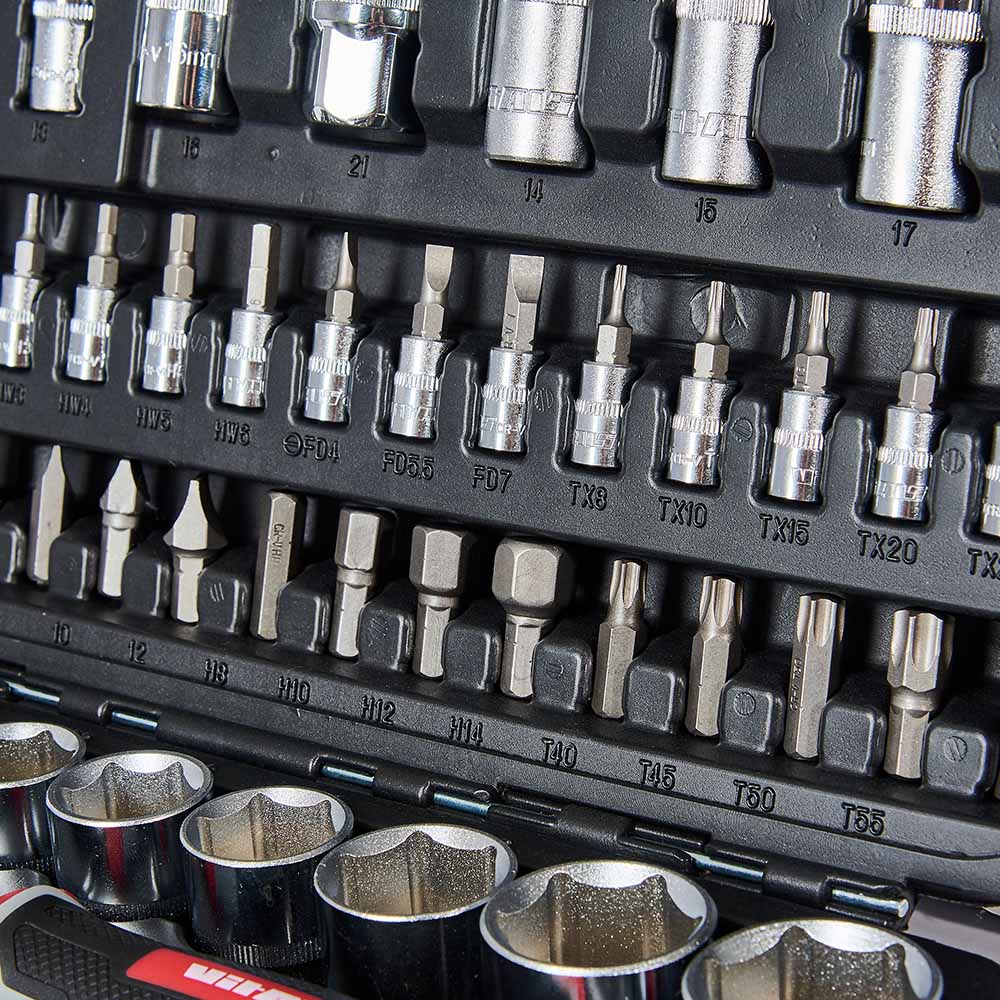 Набір головок торцевих 1/4″ та 1/2″ 94 предмети Vitals Master 000186168