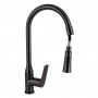 Змішувач для кухні Qtap Vlasta New з висувним виливом QTVLA344GMB45647 Gunmetal Black PVD SD00051771