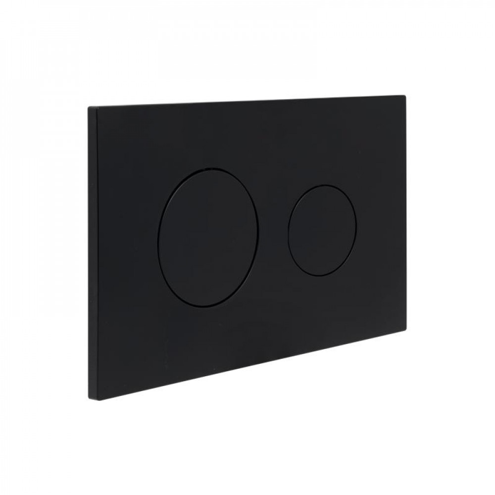 Клавіша змиву Qtap Standard 152x236x28 мм, Matt Black, кругла QTSTD164BLM49470 SD00055594
