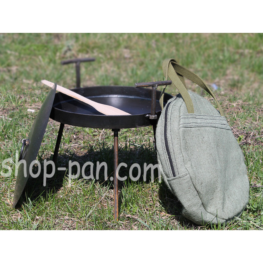 Сковорода маленька з кришкою та чохлом із диска борони туристична 2425819314