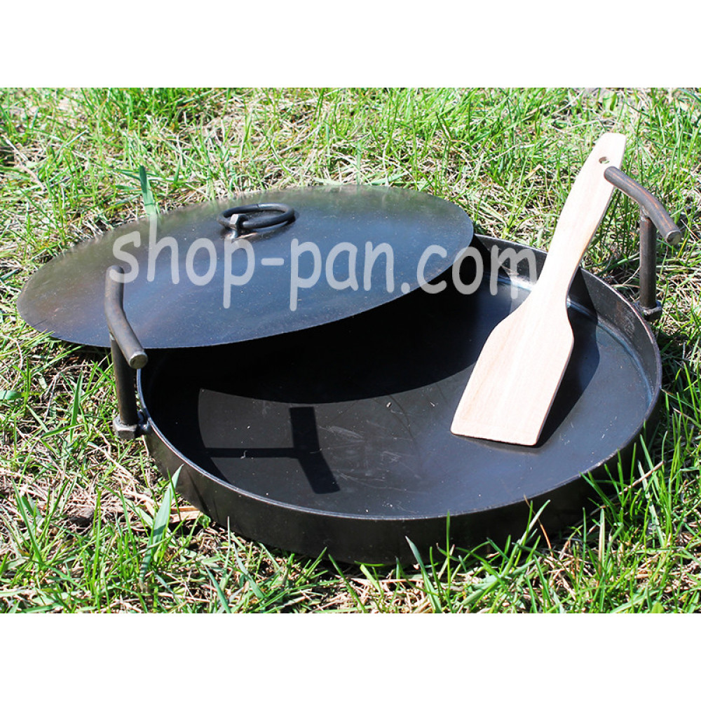 Сковорода маленька з кришкою та чохлом із диска борони туристична 2425819314