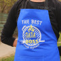 Фартух синій (саржа) з вашим принтом - ПАПА БОС ЭТОЙ КУХНИ 2425822871
