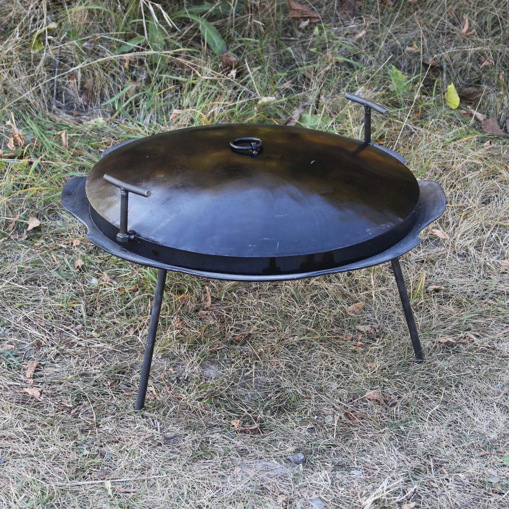 Сковорода з Б/У диска борони 65 см з бортом кришкою й чохлом 2425824650