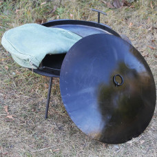 Сковорода з Б/У диска борони 65 см з бортом кришкою й чохлом
