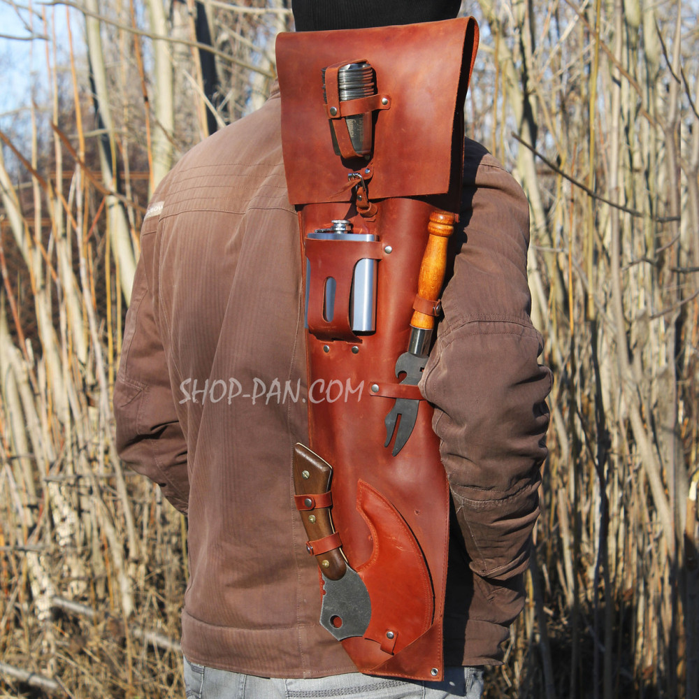 Набір шампурів для гриля в ексклюзивному шкіряному чохлі 2425824777