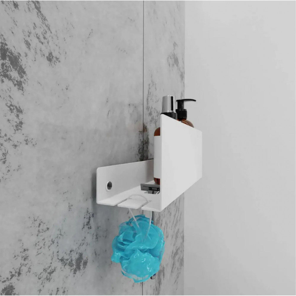 Полиця SHOP-PAN для ванної, душа металева зі сталі з бортом 2828763762