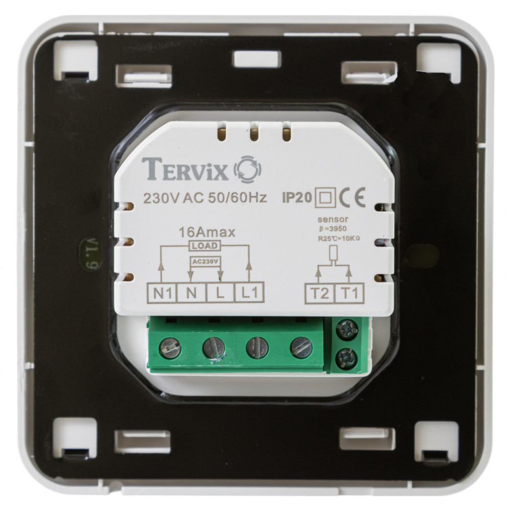 101031 Термостат для водяної / електричної теплої підлоги Tervix Simple 101031