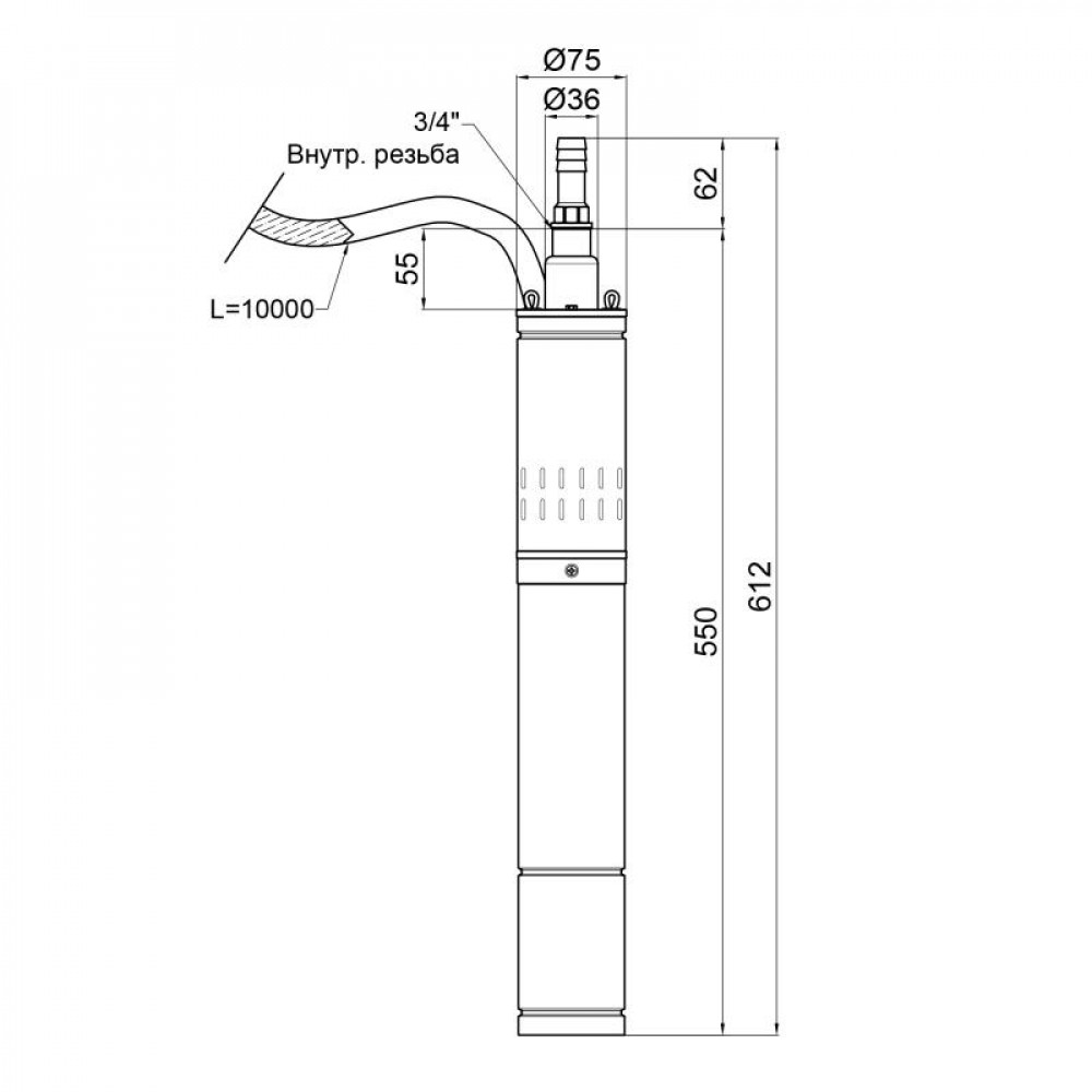 Насос заглибний шнековий Thermo Alliance 3QGM1-40-0,37 SD00046800