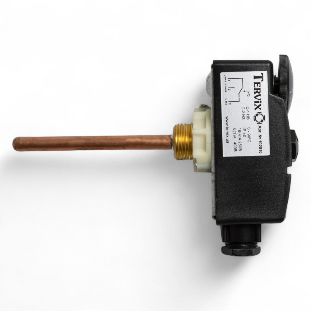 102010 Термостат погружний Tervix ProLine, 0-90С поверхнева регуляція, G1/2", гільза 100мм 102010