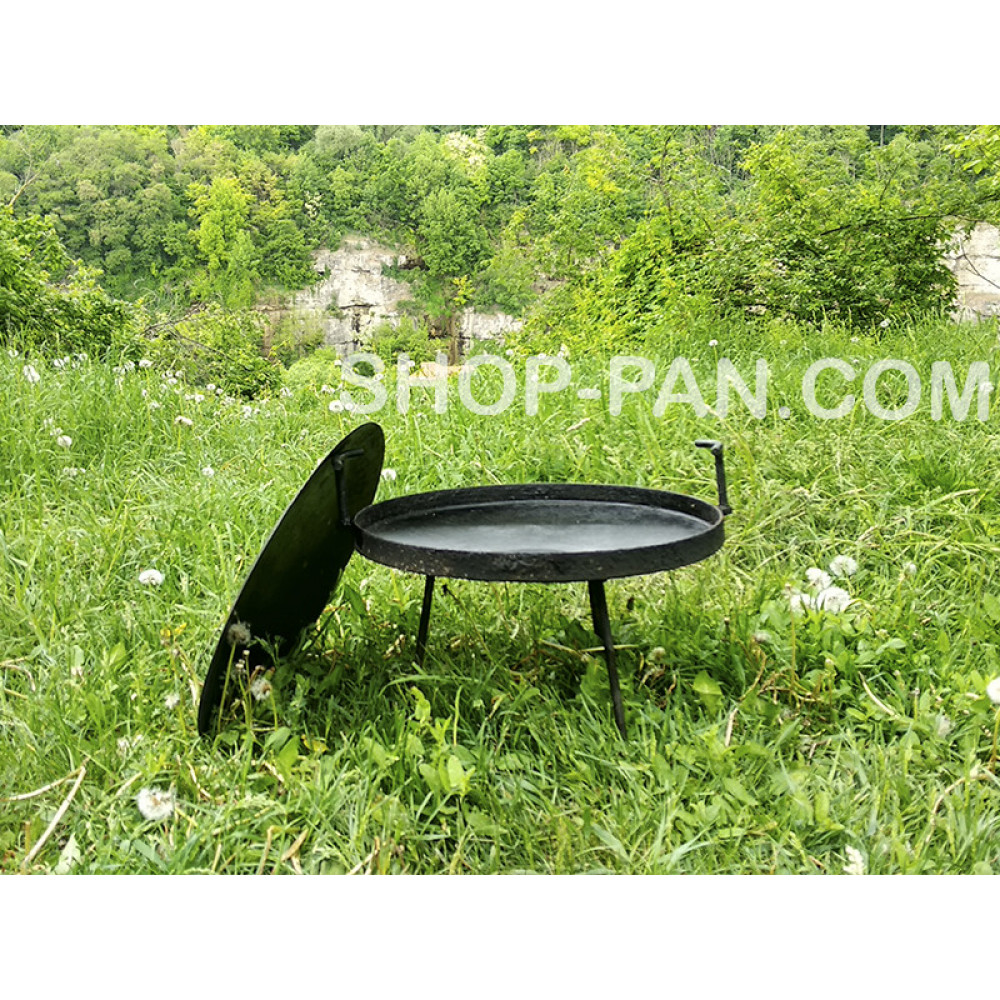 Універсальна сковорода з кришкою для відпочинку на природі 104