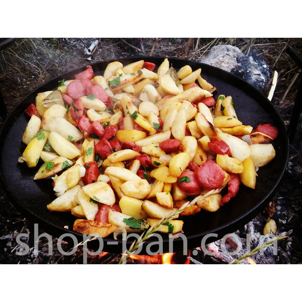 Універсальна сковорода з кришкою для відпочинку на природі 104