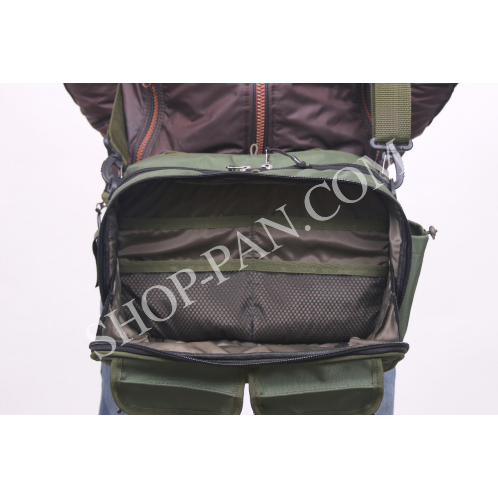 Сумка спінінгіста поясна + плече, посилена, непромокальна сумка для риболовлі ГОРИЗОНТ-2+