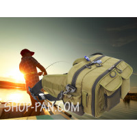 Сумка спінінгіста поясна + плече, посилена, непромокальна сумка для риболовлі