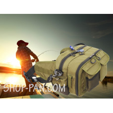 Сумка спінінгіста поясна + плече, посилена, непромокальна сумка для риболовлі