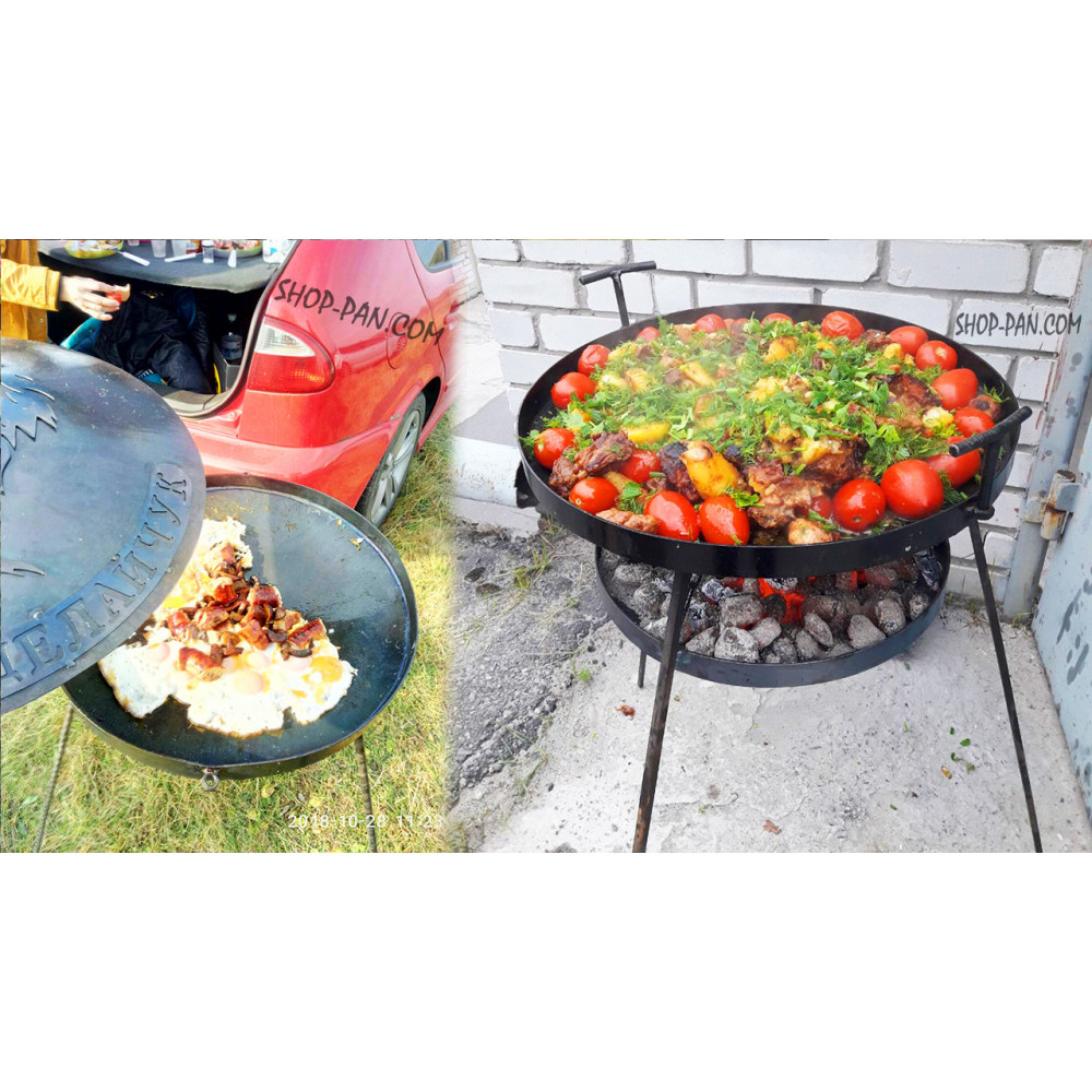 Універсальна сковорода з підставкою для багаття 114