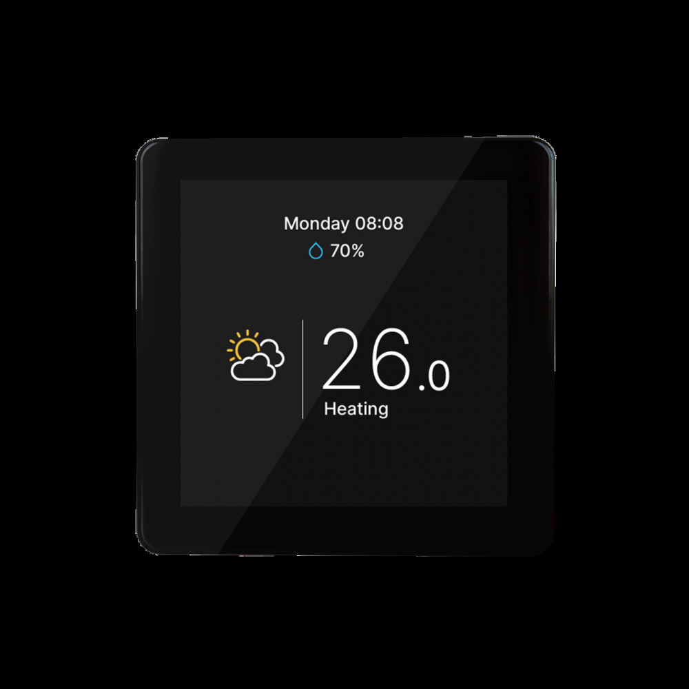 114350 Комнатный сенсорный термостат с WiFi управлением Tervix Pro Line WiFi TouchScren Thermostat (котел), черный 114350