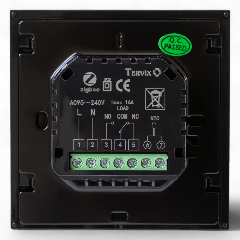 117340 Термостат з ZigBee управлінням Tervix Pro Line для газового/електричного котла, чорний 117340