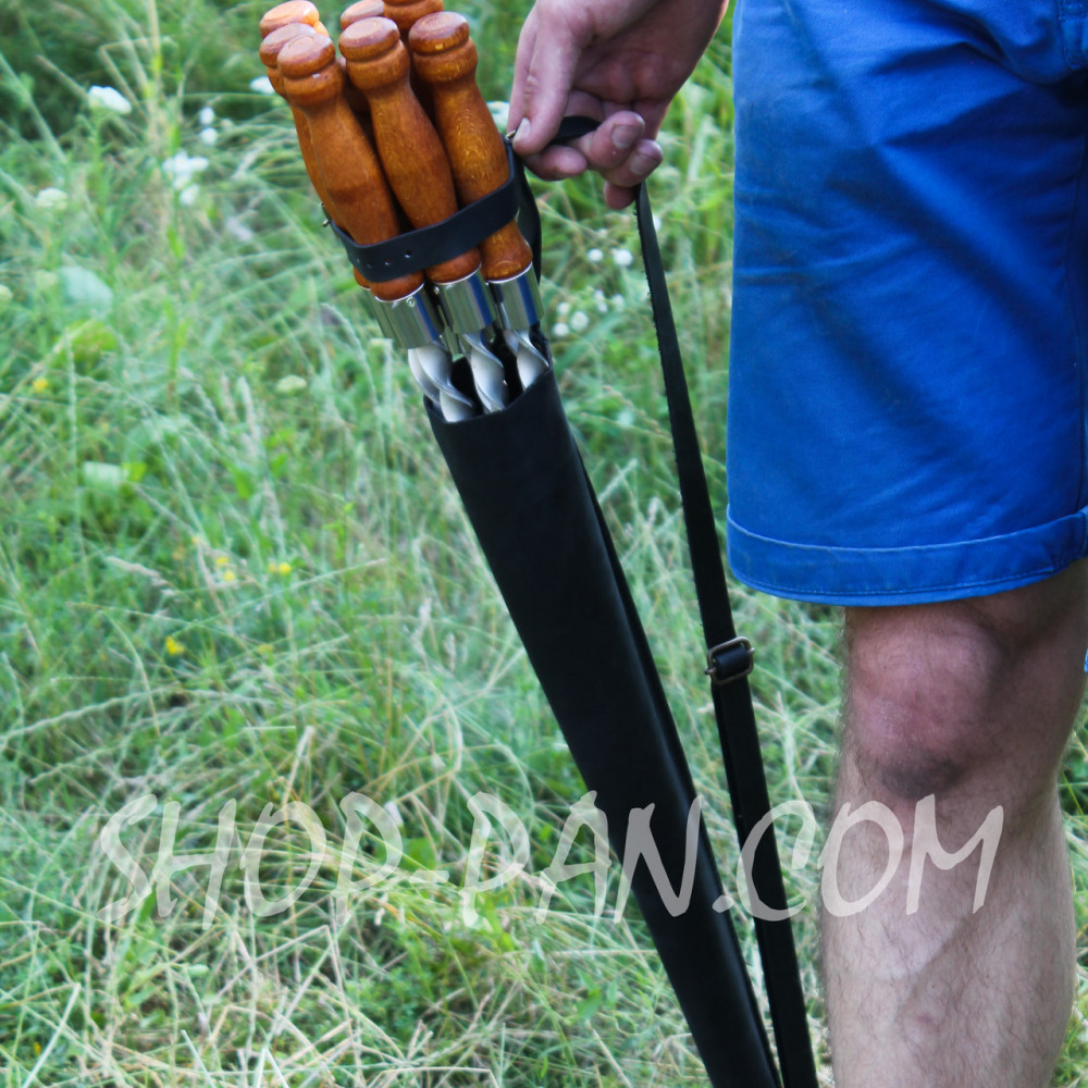 Кожаный чехол для шампуров с возможностью персонализации 130