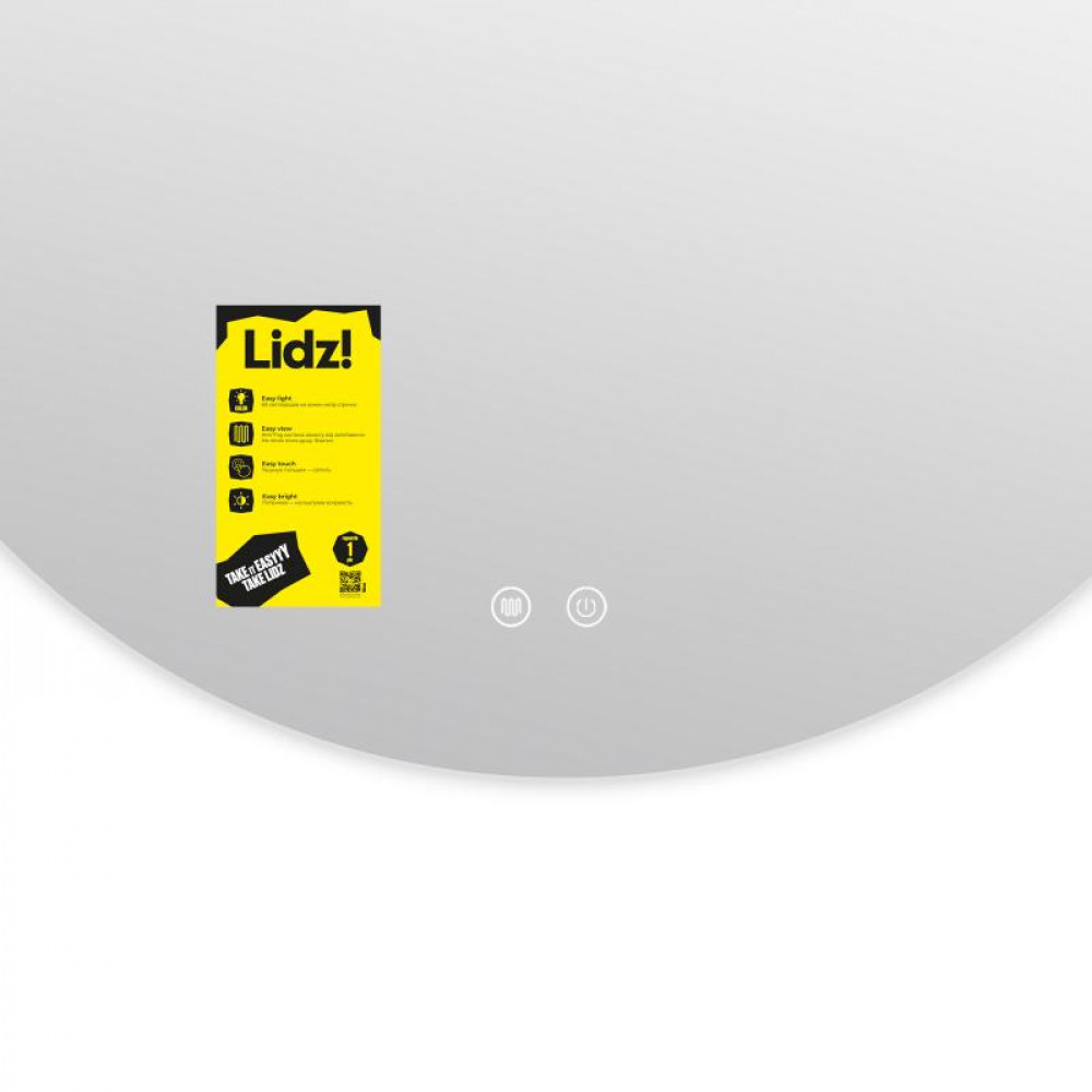 Дзеркало Lidz Astra R600 з LED-підсвічуванням Touch, з антизапотіванням, з димером, рег. яскравості LDASR60049289 SD00055413