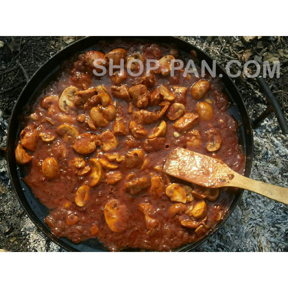 Сковорода-борна с крышкой и съемными ручками для пикников 154