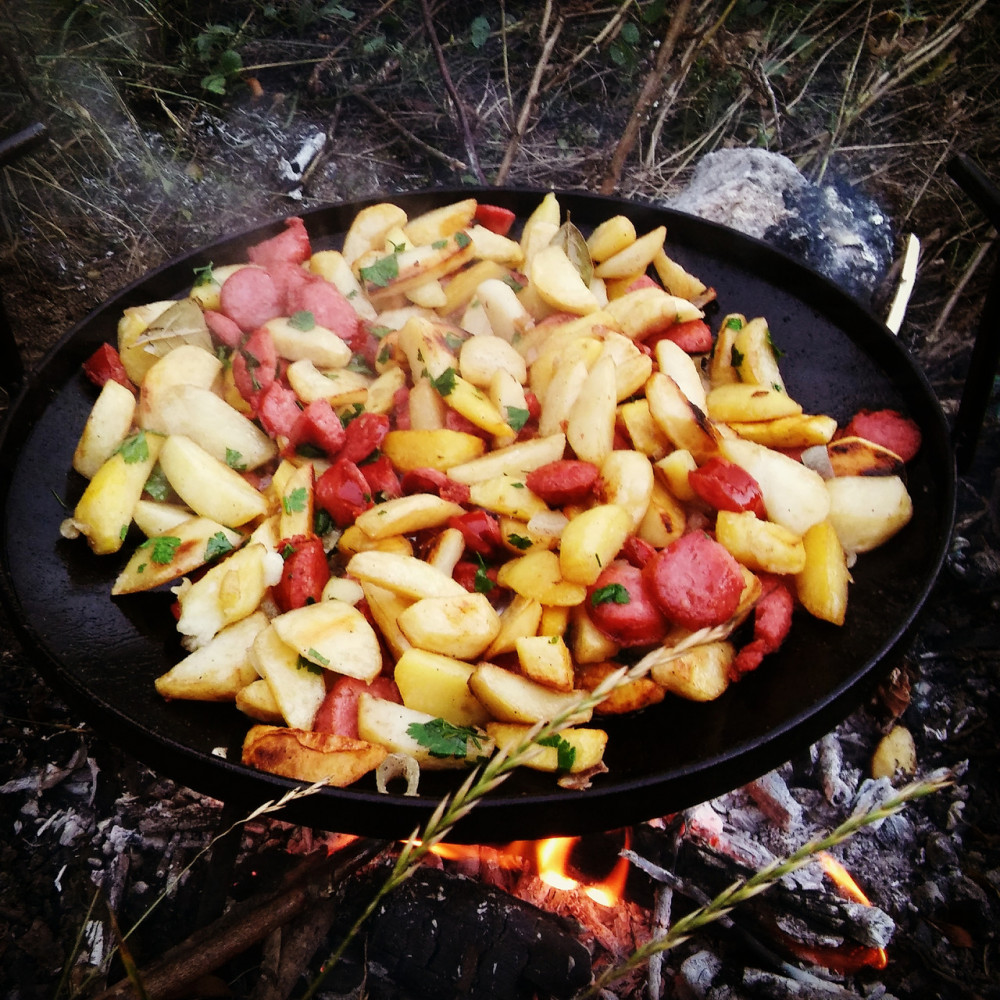 Сковорода з диска борони 50 см зі зручними ручками, що знімаються. 155