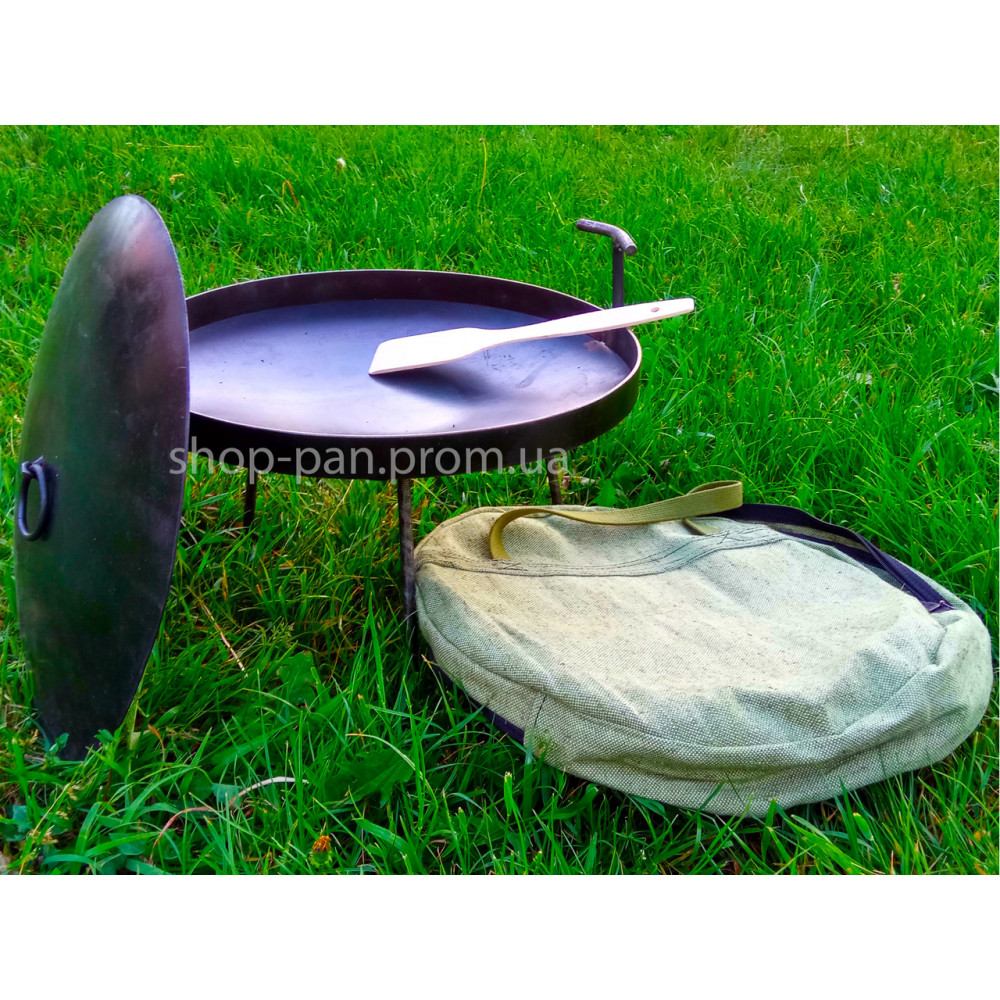 Сковорода для отдыха на природе 50 см с крышкой и чехлом 157