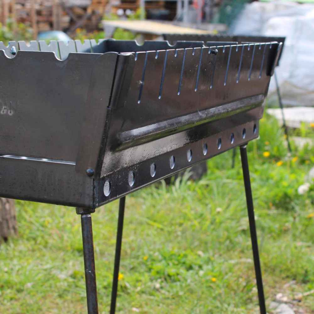 Багатофункціональний мангал-гриль на 6-12 шампурів для відпочинку на природі 159