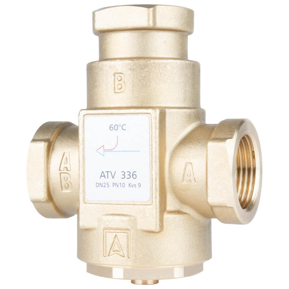 1633610 Термічний клапан AFRISO ATV 336, DN25, Rp 1" Kvs 9, 60 °C 1633610