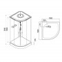 Душовий бокс Lidz Tani SB100x100.SAT.LOW.GR, скло тоноване 4 мм SD00055511