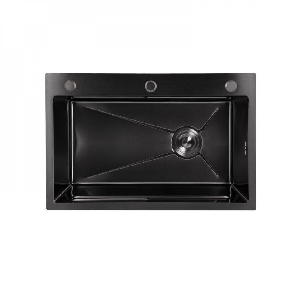 Мийка для кухні інтегрована Lidz Handmade H6845B Brushed Black PVD 3,0/1,0 мм LDH6845BRUBLM49456 SD00055580